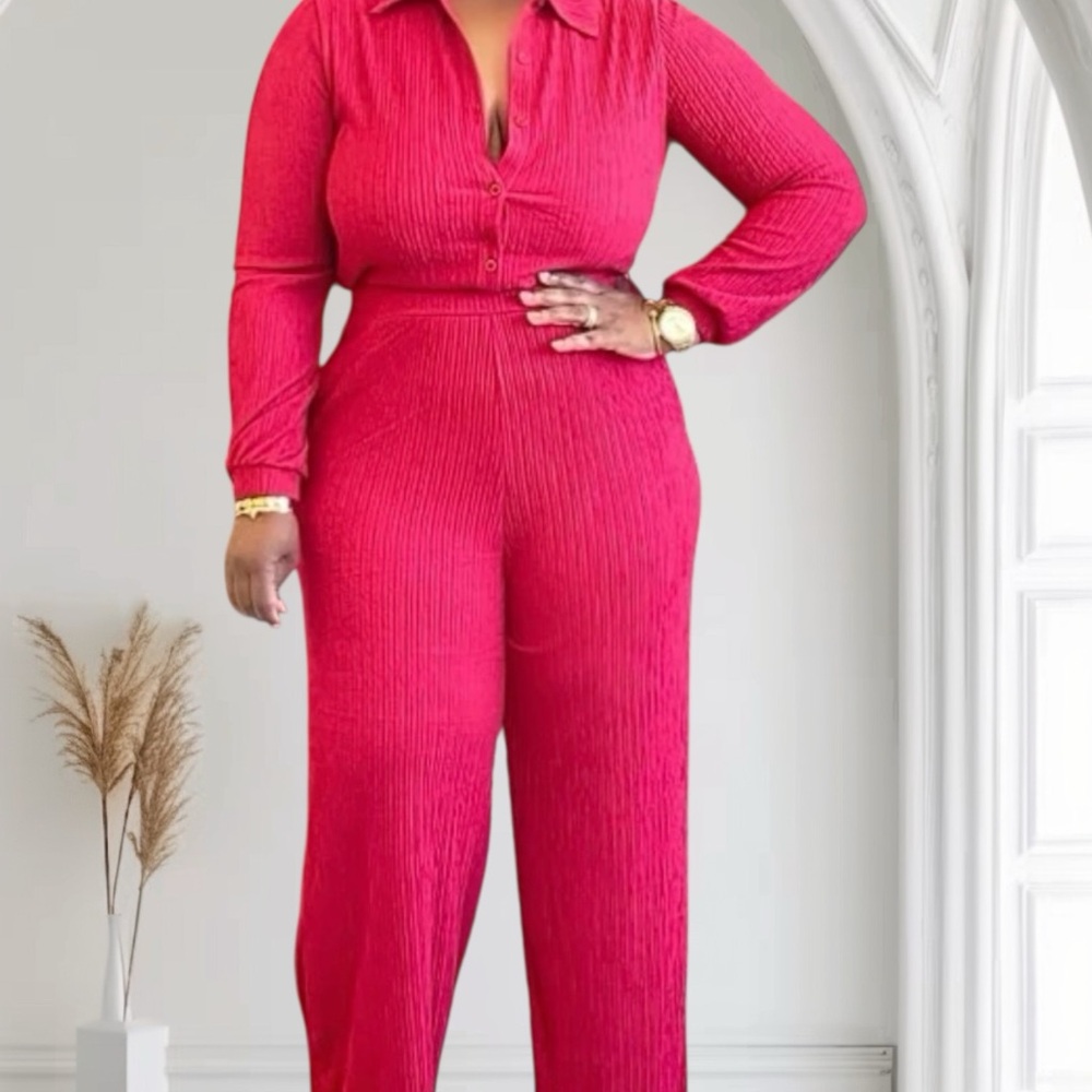 Dark Red Jumpsuit